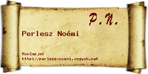 Perlesz Noémi névjegykártya